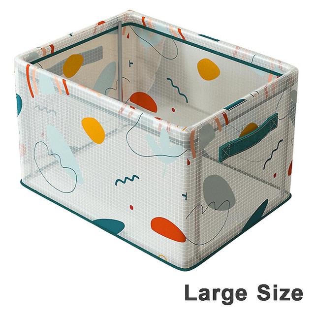 Steel Frame Storage Box Large Capacity Books Toys Storage Case Multipurpose Clothes Finishing Box Geometric on Productcaster.