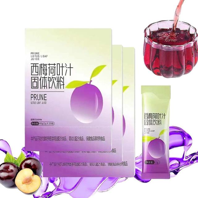 Prune Lotus Leaf Juice, Prebiotic Slimming Prune Juice Dietary Fiber for Big Belly and Fat People 60 pcs on Productcaster.