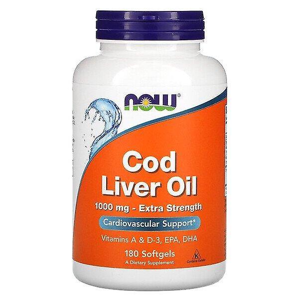 Now Foods, Cod Liver Oil, 1,000 mg, 180 Softgels on Productcaster.