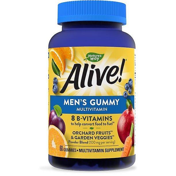 ALIVE Naturen er i live! mænds gummy multivitamin, b-vitaminer, lækre frugt smag, 60 gummies on Productcaster.