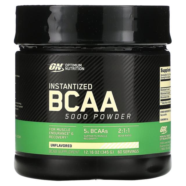 Optimum Nutrition Optimal näring, Instantized BCAA 5000 Pulver, Smaklös, 12.16 oz (345 g) on Productcaster.