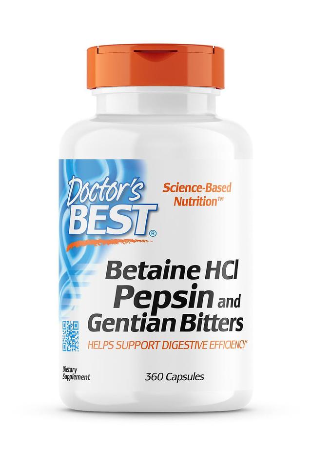 Doctor's Best Betaine HCL, Pepsin and Gentian Bitters 360 Capsules on Productcaster.