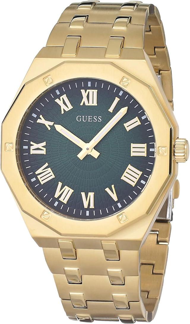 GUESS Men's Watch GW0575G2 Gold and Green on Productcaster.