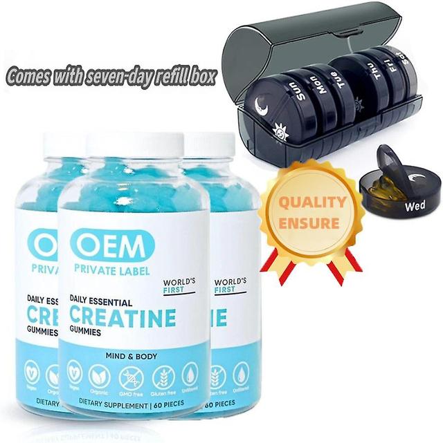 Creatine Gummies For Muscle Growth And Strength Workout Recovery, Natural Gummies, 3PCS on Productcaster.