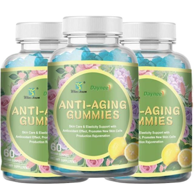 60ct Anti-aging Gummies Dietary Supplement For Skin Care, Fine Lines, Wrinkles, Skin Elasticity And Dark Spots 3PCS on Productcaster.