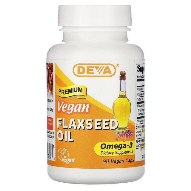 Deva, Premium Vegan Flaxseed Oil, 90 Vegan Caps on Productcaster.