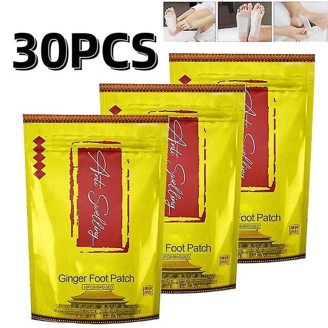 30pcs Detox Foot Pads, Natural Foot Patches, Ginger Detox Foot Patches, For Foot Body Care, Stress Relief & Deep Sleep, Help Remove Toxins & Cleanse B on Productcaster.