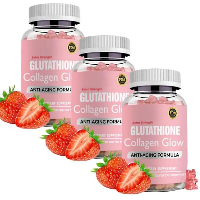 Glutathione Collagen Gummies, Glutathione Collagen Glow Gummies for Dark Spot, Collagen Glutathione Whitening Gummies 3 Bottles on Productcaster.