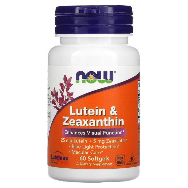 NOW Foods, Lutein & Zeaxanthin, 60 Softgels on Productcaster.