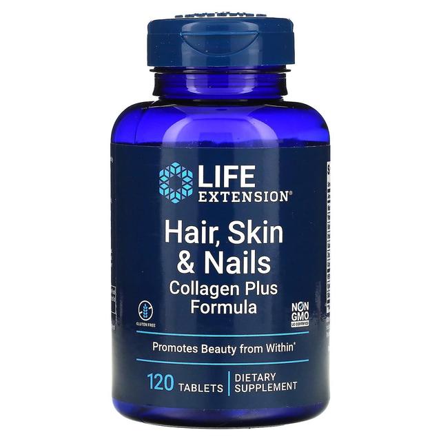 Life Extension, Hair, Skin & Nails, Collagen Plus Formula, 120 Tablets on Productcaster.