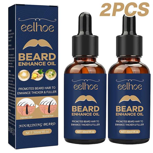 Besser 30ml Beard Enhance Oil, Men Moustache Beard Moisturizing Fast Growth Enhance Facial Beard Nutrition Liquid 1/2pcs on Productcaster.