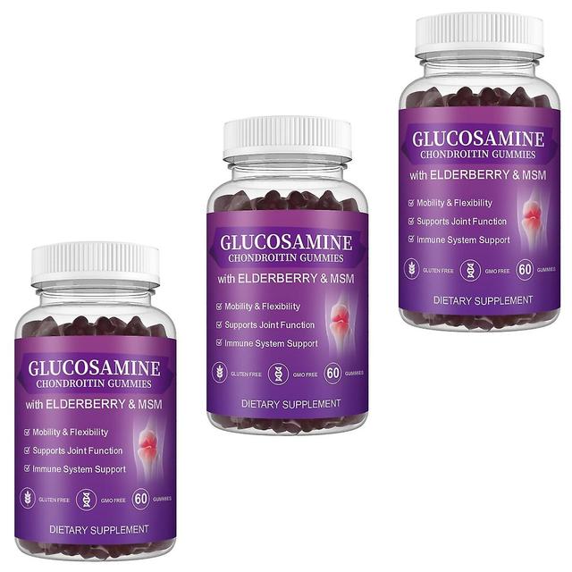 180ct Glucosamine Chondroitin Gummies-extra Strength Joint Support Gummies - Msm & Elderberry For Natural Joint Health, Plus Antioxidant Immune Bo... on Productcaster.