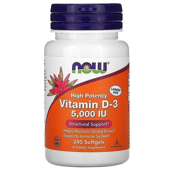 Now Foods, High Potency Vitamin D-3, 5,000 IU, 240 Softgels on Productcaster.