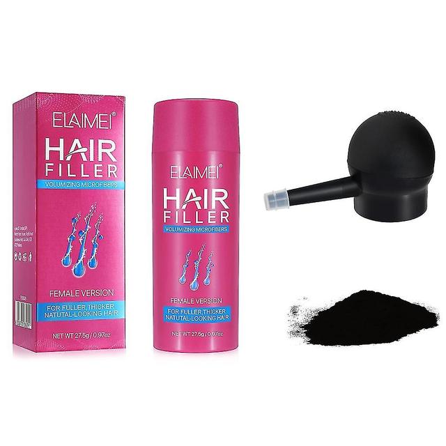 Haarerhöhende Faser Pulverfaser Natürliches Keratin Styling Pulver Aufbau - XC Schwarz on Productcaster.