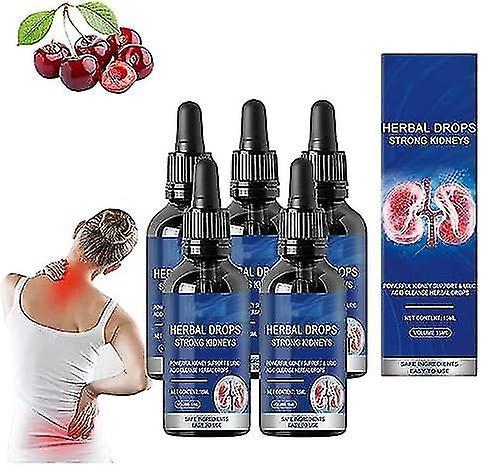 Herbal Kidney Care Drops, Herbal Drops Strong Kidneys, Relaxing And Active Repair Essence Liquid, He 5pcs on Productcaster.