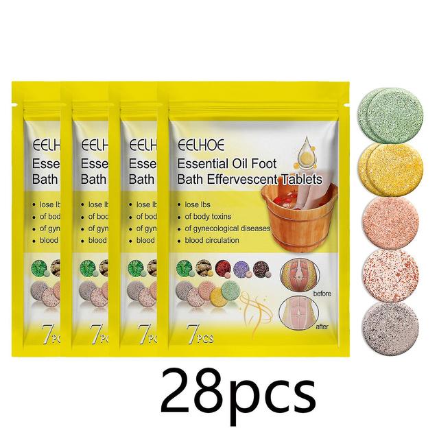 Ledilang 7pcs Natureshape Huile Essentielle Bain de Pieds Comprimés Effervescents, Naturelle Armoise Herb Foot Soak, sels Foot Spa Riches Huiles Es... on Productcaster.