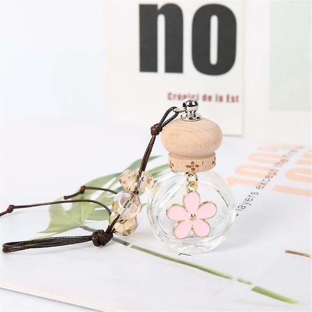 Fashionable Car Hanging Perfume Pendant Fragrance Air Freshener Empty Glass Bottle For Essential Oils Diffuser Auto Ornaments on Productcaster.