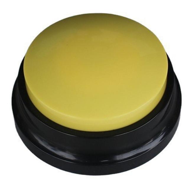 Scacv Dog Training Called Dinner Bell Multifunctional Voice Recording Button Dog Feeding Reminder Yellow on Productcaster.