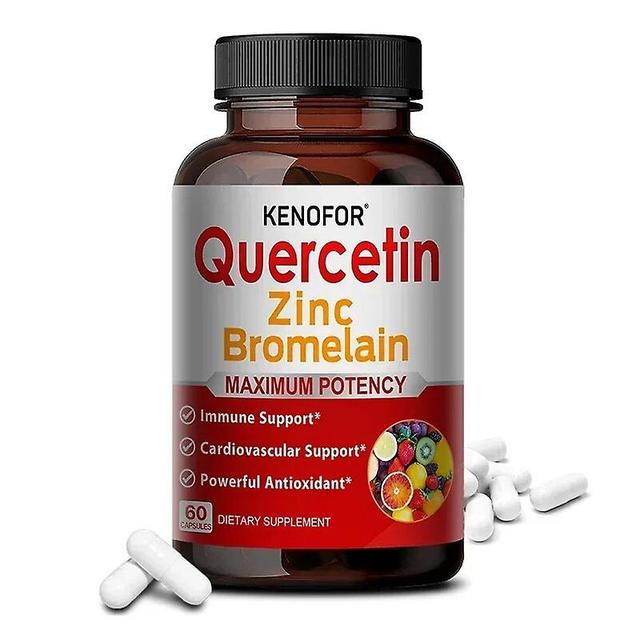 Vorallme Kenofor Quercetin Capsules Contain Bromelain and Zinc to Support Immunity, Central System Health, Antioxidants, Vegan Supplement 60 count-... on Productcaster.