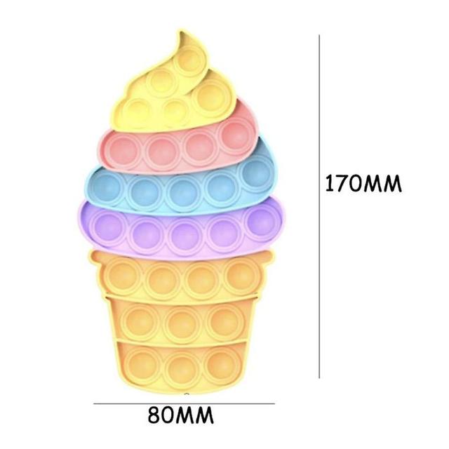 Stuff Certified Stuff Certified Pop It - Fidget Anti Stress Toy Bubble Toy Silicone Ice Cream Rainbow on Productcaster.