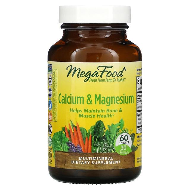 MegaFood, Calcium & Magnesium, 60 Tablets on Productcaster.