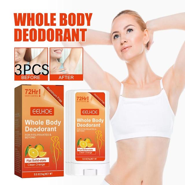 1pc Eelhoe Body Care Stick Summer Refreshing Antiperspirant Deodorant Deodorizes Underarm Sweat And Foot Odor 3PCS on Productcaster.