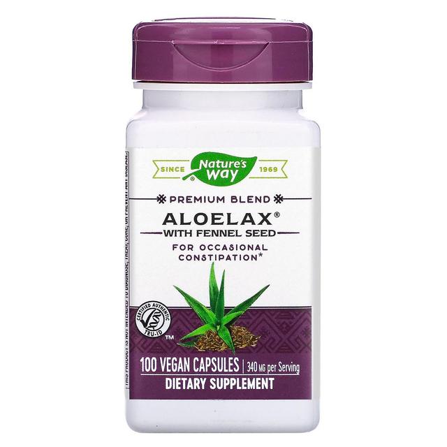 Nature's Way, Aloelax con semi di finocchio, 340 mg, 100 capsule vegane on Productcaster.