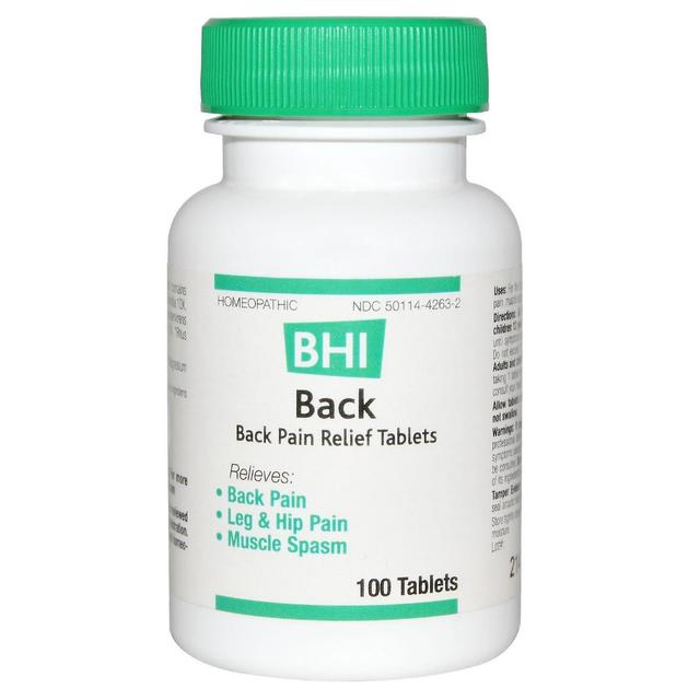 MediNatura, BHI, Back, Pain Relief, 100 Tablets on Productcaster.