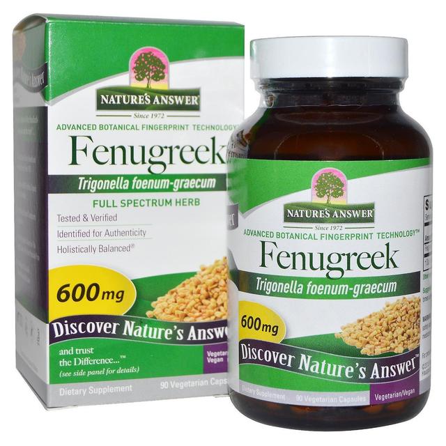 Nature's Answer Naturens svar, Bukkehorn, 600 mg, 90 Vegetariske Kapsler on Productcaster.