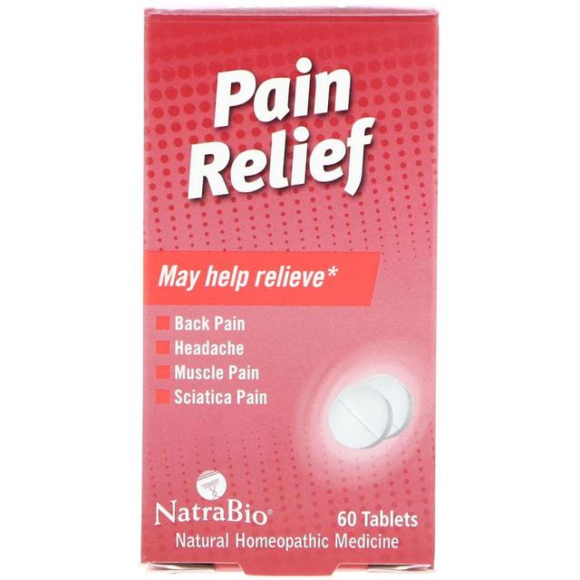 NatraBio, Pain Relief, 60 Tablets on Productcaster.