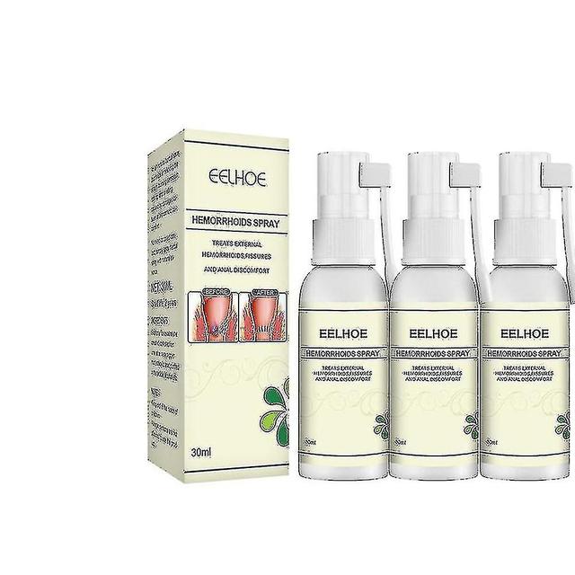 2024 Saúde Cuidados com a Pele Natural Herbal Hemorroidas Tratamento Pilhas Internas Fissura Anal Alívio Anal Spray Óleos Essenciais 3Pcs on Productcaster.