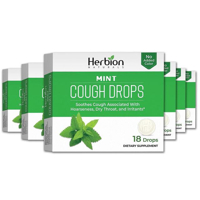 Gouttes contre la toux Herbion Naturals à saveur de menthe - 18 ct (paquet de 6) on Productcaster.