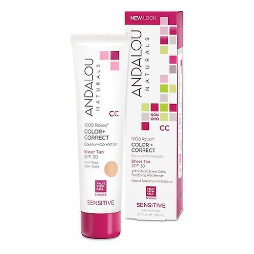 Andalou Naturals 1000 Rosas Cc Color + Correcto Puro Bronceado Spf 30, 2 Oz (Pack de 1) on Productcaster.