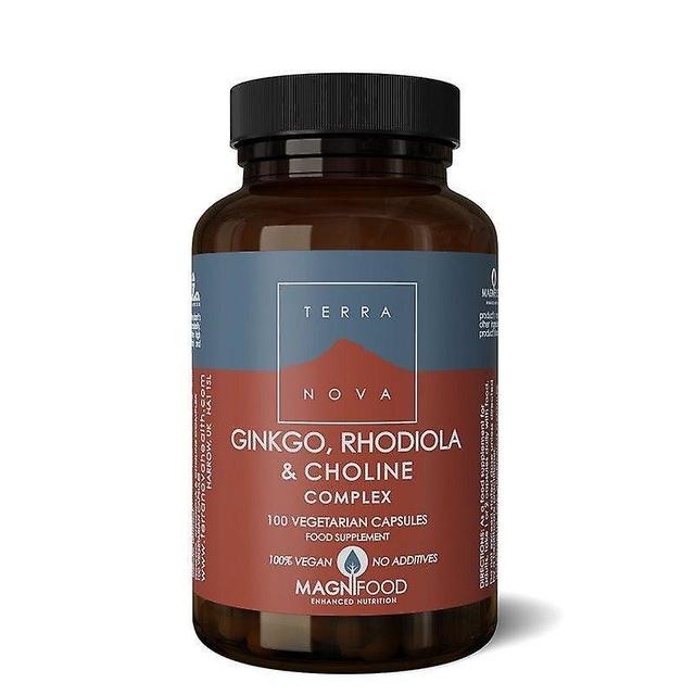 Terra Nova Terranova Ginkgo, Rhodiola & Cholin Komplex Vegicaps 100 (T1872) on Productcaster.