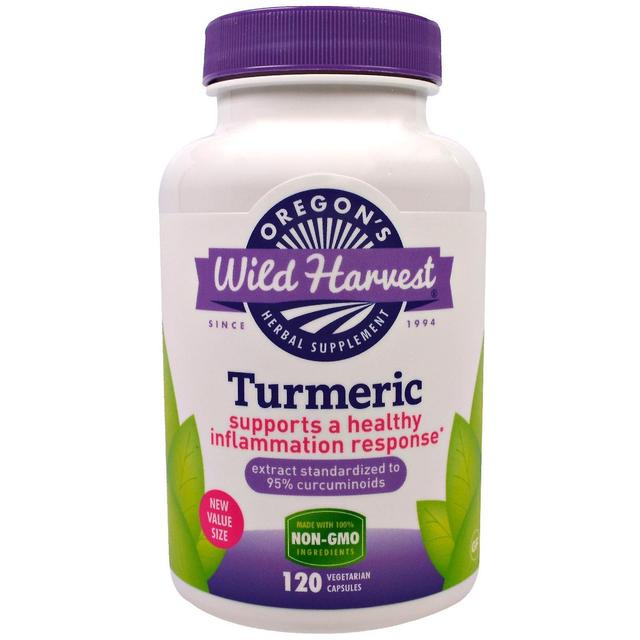 Oregon's Wild Harvest, Turmeric, 120 Vegetarian Capsules on Productcaster.