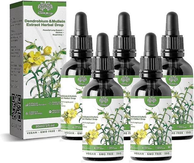 1pc Dendrobium And Mullein Extract - Powerful Lung Support, And Respiratory System, Dendrobium And Mullein Extract Drops, Dendrobium 5PCS on Productcaster.