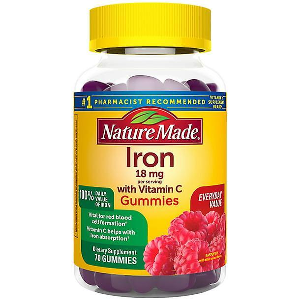 Nature made iron with vitamin c gummies, 70 count on Productcaster.