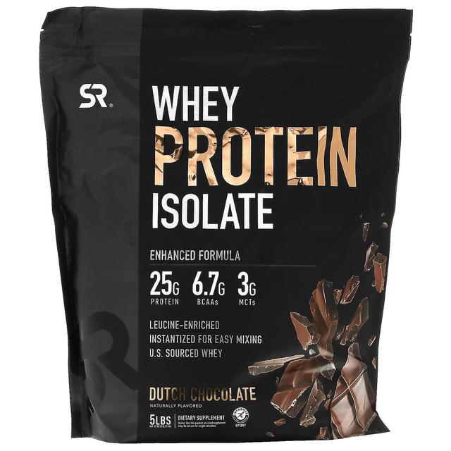 Sports Research, Whey Protein Isolate, Dutch Chocolate, 5 lbs (2.27 kg) on Productcaster.