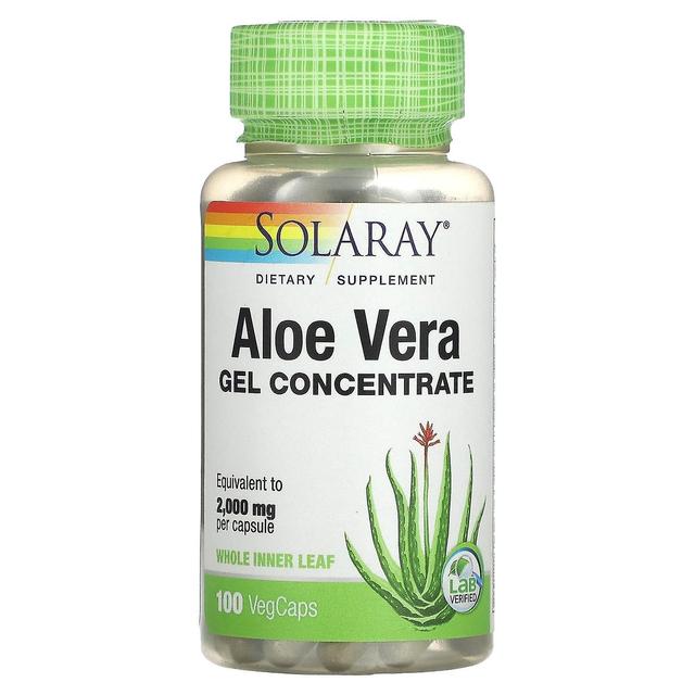 Solaray, Aloe Vera Gel Concentrate, 2,000 mg, 100 VegCaps on Productcaster.