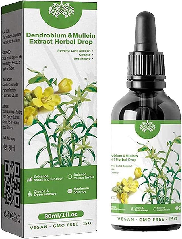 Dendrobium- ja mulleinuutteet Tehokas keuhkojen tuki, puhdistus ja hengityselimet, kasviperäinen keuhkoesanssi, Dendrobium mullein -uute Yrttipisar... on Productcaster.