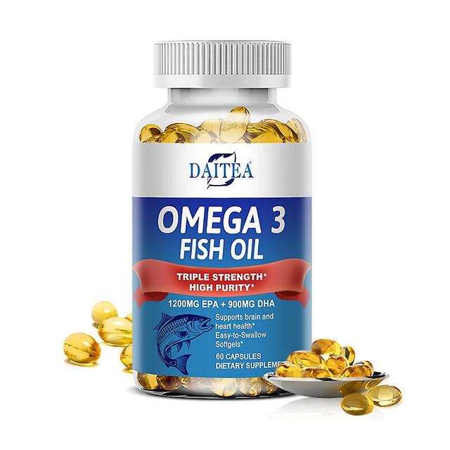 Vorallme Daitea Omega 3 Fish Oil Capsules Supplement Dha Epa Rich For Skin, Eyes, Heart, Brain Health, Anti-aging, Support Immune System 60 count-1... on Productcaster.