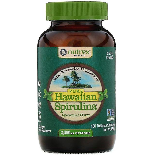 , Pure Hawaiian Spirulina, Spearmint, 1.000 mg, 180 tabletten on Productcaster.