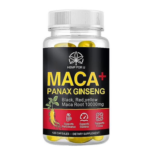 Huamade Hfu Panax Ginseng Maca Extract Capsules Potent Stamina Potency Endurance Immunity Health Kidney Male Energy Supplements Men Only 120pcs on Productcaster.