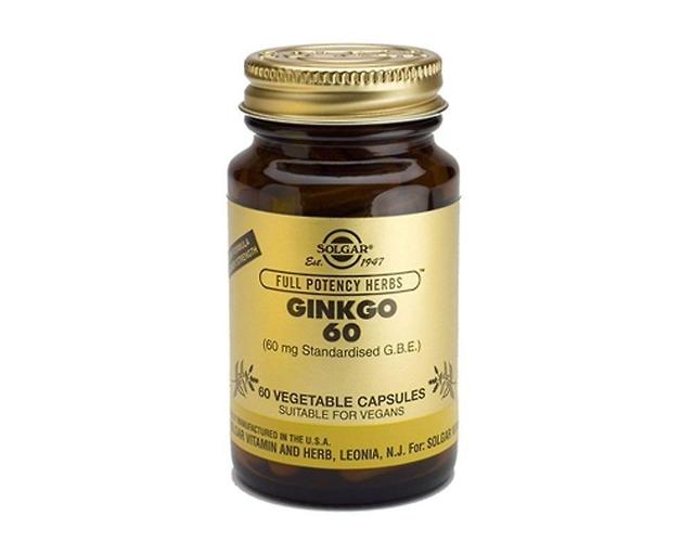 Solgar Full Potency Ginkgo 60mg Vegetabiliska kapslar, 60 on Productcaster.