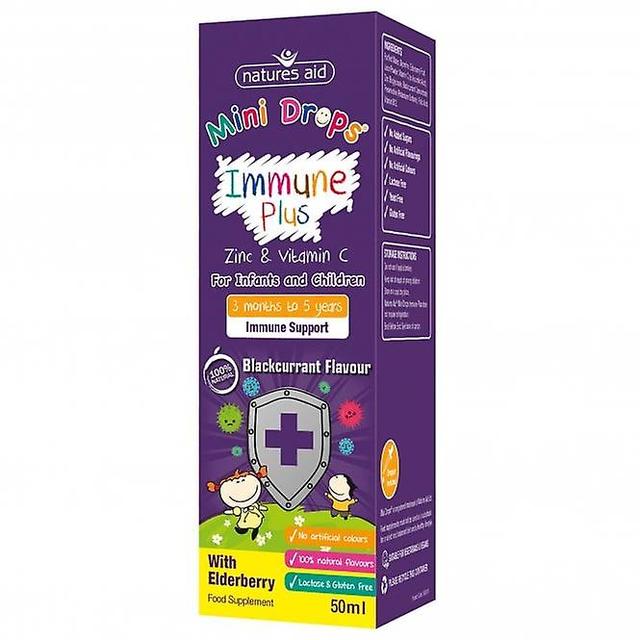 Natures Aid Mini Drops Immune Plus with Elderberry (Zinc & Vitamin C) 50ml on Productcaster.