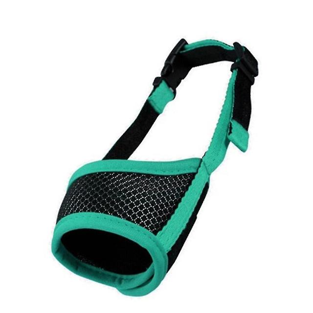 Scacv Pet Dog Muzzle Justerbar åndbar hund munddæksel Multipurpose Dog Sikkerhedsmaske Grøn L on Productcaster.