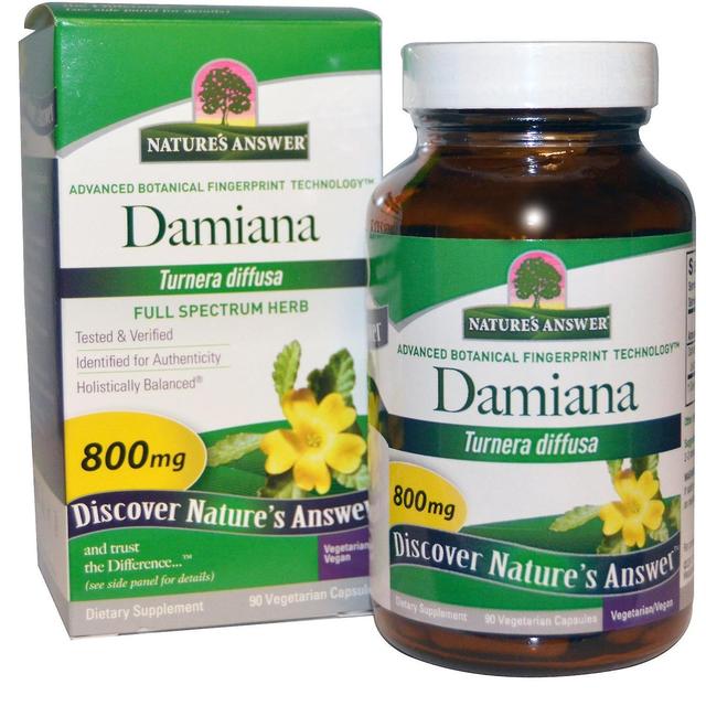 Nature's Answer, Damiana Leaf, 800 mg, 90 Vegetarian Capsule on Productcaster.