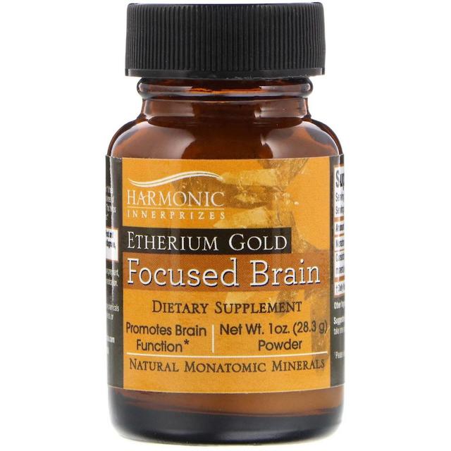 Harmonic Innerprizes, Etherium Gold, Focused Brain, 1 oz Powder (28.3 g) on Productcaster.