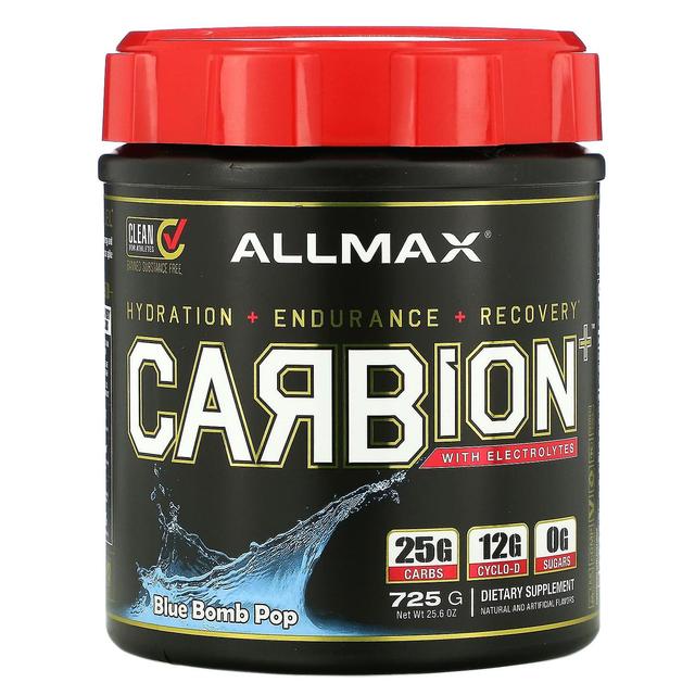 ALLMAX, CARBion+ with Electrolytes, Blue Bomb Pop, 25.6 oz (725 g) on Productcaster.